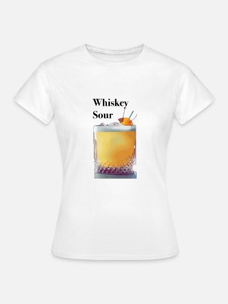 Citrus-Whiskey Cocktailglas - Frauen T-Shirt - Weiß