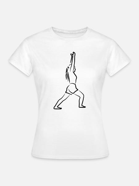 Yogini Zeichnung - Frauen T-Shirt - Weiß