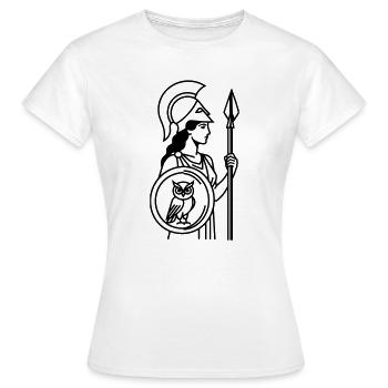 Athene - Frauen T-Shirt - Weiß - Vorne - AI Model Female 172 dark (172cm)