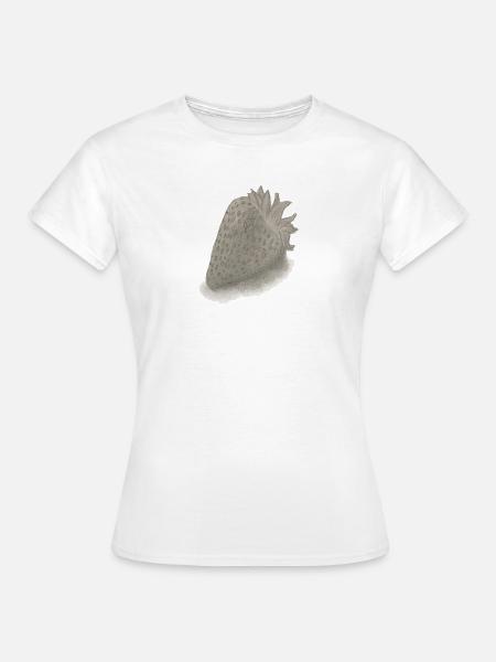 Fraise vintage esquissée - T-shirt Femme - blanc