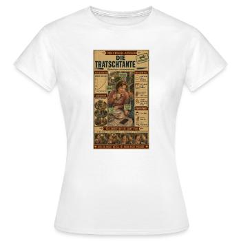 Die Tratschtante – Streng vertraulich - Frauen T-Shirt - Weiß - Vorne - AI Model Female 172 dark (172cm)