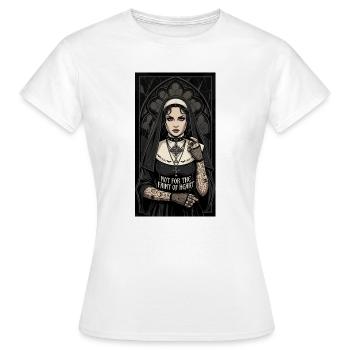 Collection de tatouages Gothic Nun - T-shirt Femme - blanc - Devant - AI Model Female 172 dark (172cm)