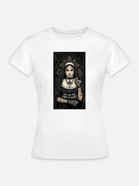 Gothic Nonne Tattoo Kollektion - Frauen T-Shirt - Weiß