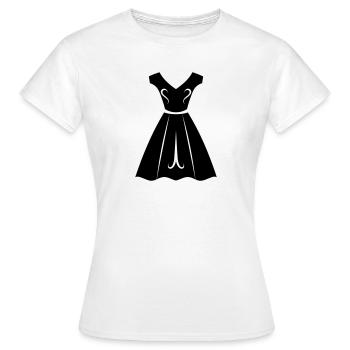 Kleid - Frauen T-Shirt - Weiß - Vorne - AI Model Female 172 dark (172cm)