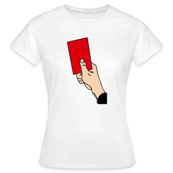 Rote Karte - Frauen T-Shirt - Weiß - Vorne - AI Model Female 172 dark (172cm)