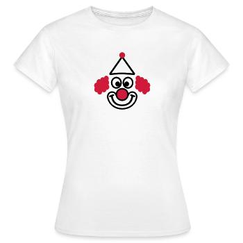 Clown - T-shirt Femme - blanc - Devant - AI Model Female 172 dark (172cm)