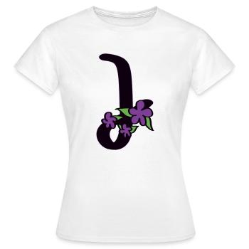 J wie jugendlich - Frauen T-Shirt - Weiß - Vorne - AI Model Female 172 dark (172cm)