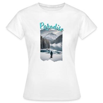 Paradise in White - Frauen T-Shirt - Weiß - Vorne - AI Model Female 172 dark (172cm)