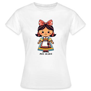 Miss Alsace - Women's T-Shirt - white - Front - AI Model Female 172 dark (172cm)