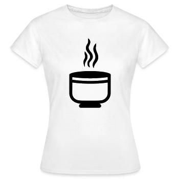 cup of coffee - Women's T-Shirt - white - Front - AI Model Female 172 dark (172cm)