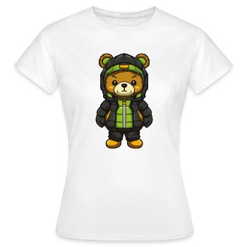 Bear Comic - Women's T-Shirt - white - Front - AI Model Female 172 dark (172cm)