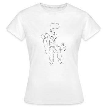 Cuddling Couple - Women's T-Shirt - white - Front - AI Model Female 172 dark (172cm)
