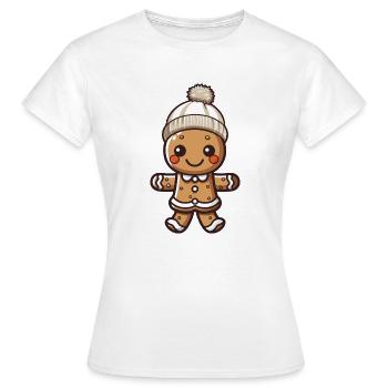 lebkuchenmann - Frauen T-Shirt - Weiß - Vorne - AI Model Female 172 dark (172cm)