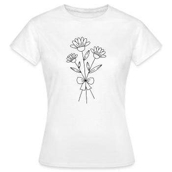 Blumenstrauss - Frauen T-Shirt - Weiß - Vorne - AI Model Female 172 dark (172cm)