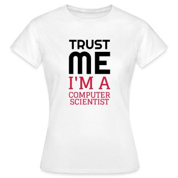 Computer / Informatiker / Aussenseiter / Ingenieur - Frauen T-Shirt - Weiß - Vorne - AI Model Female 172 dark (172cm)