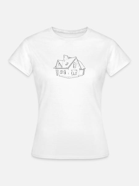 Haus - Frauen T-Shirt - Weiß