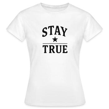 RESTEZ FIDÈLE - T-shirt Femme - blanc - Devant - AI Model Female 172 dark (172cm)