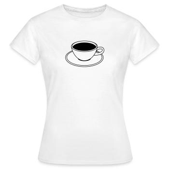 Coffee Cup - Women's T-Shirt - white - Front - AI Model Female 172 dark (172cm)