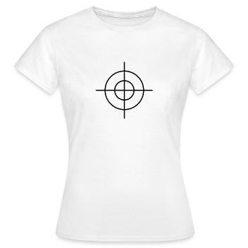 Fadenkreuz - Frauen T-Shirt - Weiß - Vorne - AI Model Female 172 dark (172cm)
