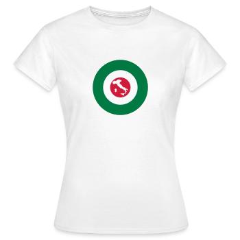 Italia Target Stiefel - Frauen T-Shirt - Weiß - Vorne - AI Model Female 172 dark (172cm)