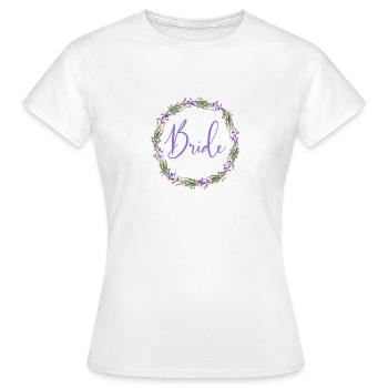 Fleurs Grue Rustikal Team Bride 1 - T-shirt Femme - blanc - Devant - AI Model Female 172 dark (172cm)