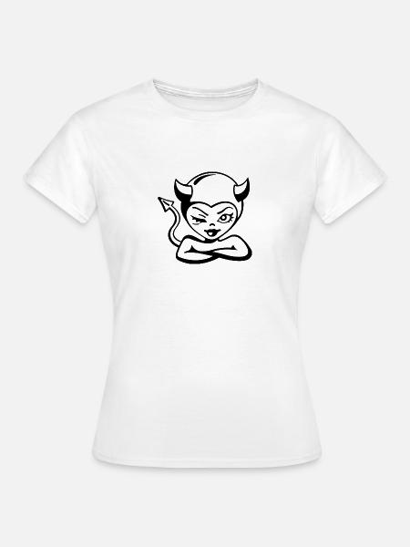 Kleine Teufelin - Frauen T-Shirt - Weiß