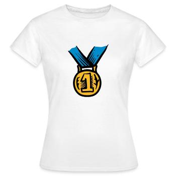 Medaille - Frauen T-Shirt - Weiß - Vorne - AI Model Female 172 dark (172cm)
