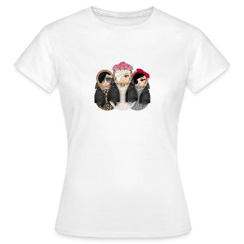 Trio Matryoshka: Sweta Rosa Jayne - T-shirt Femme - blanc - Devant - AI Model Female 172 dark (172cm)