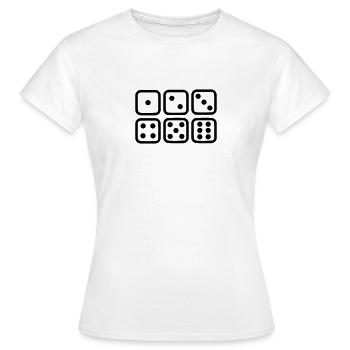 Dice - Women's T-Shirt - white - Front - AI Model Female 172 dark (172cm)