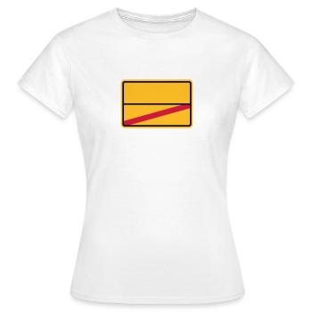 Ortsschild - Frauen T-Shirt - Weiß - Vorne - AI Model Female 172 dark (172cm)