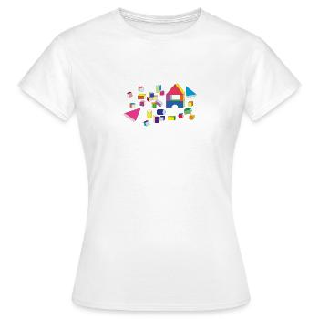 Building blocks - Women's T-Shirt - white - Front - AI Model Female 172 dark (172cm)