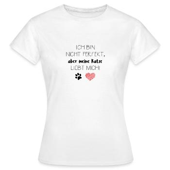 Katze Katzen Kater Geschenk Liebe Siam Maine Coon - Frauen T-Shirt - Weiß - Vorne - AI Model Female 172 dark (172cm)