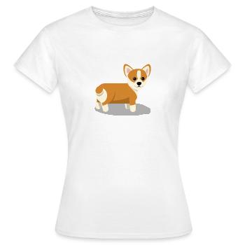 Corgi - Women's T-Shirt - white - Front - AI Model Female 172 dark (172cm)
