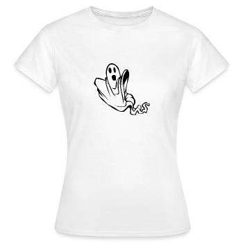 Gespenst - Frauen T-Shirt - Weiß - Vorne - AI Model Female 172 dark (172cm)