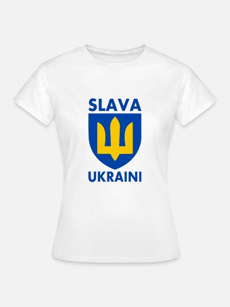 Ukraine flagge - Frauen T-Shirt - Weiß