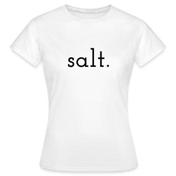 SALT BLACK - Women's T-Shirt - white - Front - AI Model Female 172 dark (172cm)