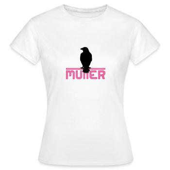 Rabenmutter - Frauen T-Shirt - Weiß - Vorne - AI Model Female 172 dark (172cm)