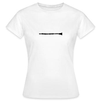 clarinet - Women's T-Shirt - white - Front - AI Model Female 172 dark (172cm)