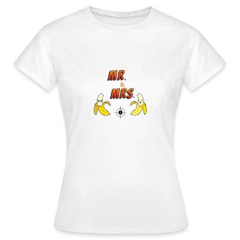 Mr. & MRS. - Women's T-Shirt - white - Front - AI Model Female 172 dark (172cm)