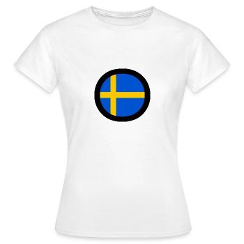 Schweden Flagge - Frauen T-Shirt - Weiß - Vorne - AI Model Female 172 dark (172cm)