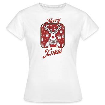 Rudi le Ren 2 - T-shirt Femme - blanc - Devant - AI Model Female 172 dark (172cm)