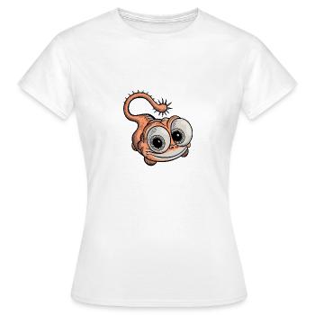 créature fantastique drôle rieur - T-shirt Femme - blanc - Devant - AI Model Female 172 dark (172cm)