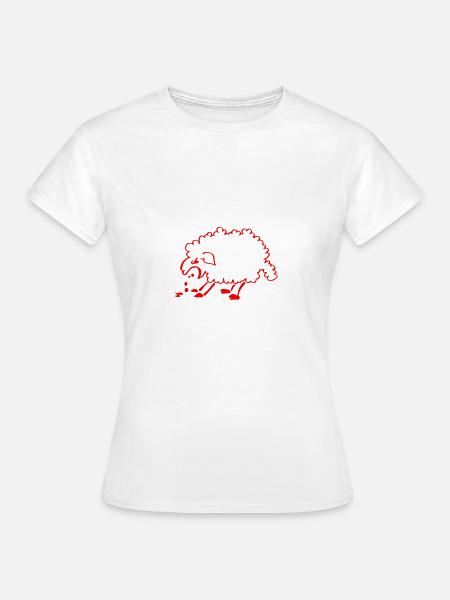 Kotzendes Schaf - Frauen T-Shirt - Weiß