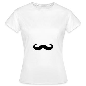 Breiter Schnurrbart - Frauen T-Shirt - Weiß - Vorne - AI Model Female 172 dark (172cm)
