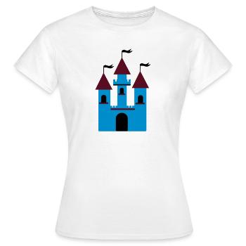 Schloss - Frauen T-Shirt - Weiß - Vorne - AI Model Female 172 dark (172cm)