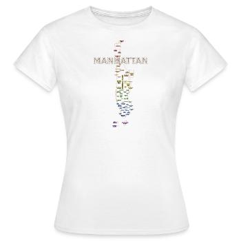 NYC Manhattan Pride - T-shirt Femme - blanc - Devant - AI Model Female 172 dark (172cm)