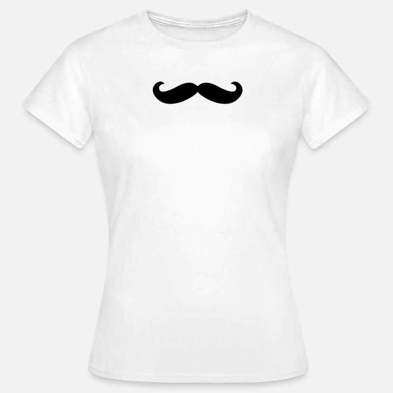 Schnurrbart - Frauen T-Shirt - Weiß
