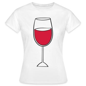 verre à vin - T-shirt Femme - blanc - Devant - AI Model Female 172 dark (172cm)