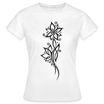 Lotus lotus flower lotus flower yoga - Women's T-Shirt - white - Front - AI Model Female 172 dark (172cm)