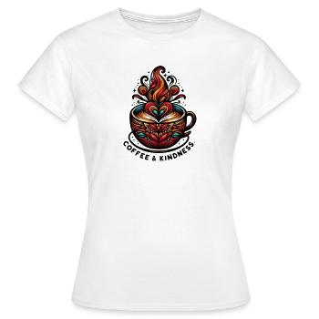 Café et gentillesse - T-shirt Femme - blanc - Devant - AI Model Female 172 dark (172cm)